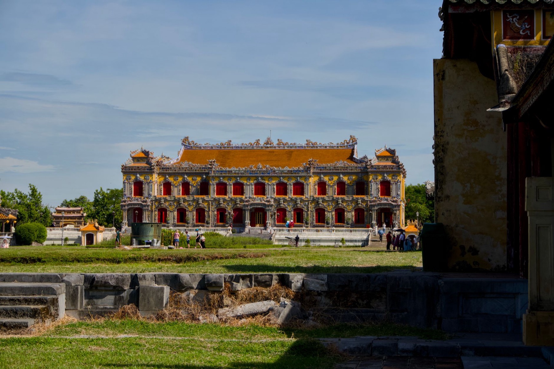 Hue — Stunning view of a traditional building in Hue's Imperial City, showcasing intri